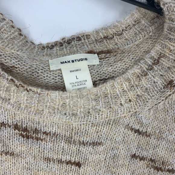 Max Studio Crew Neck Pullover Sweater Large NWT - Picture 4 of 8